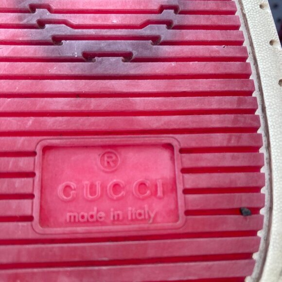 Vintage Gucci Prince Nappa Moorea Rosso Red Suede Sneaker Trainer Shoes 8.5G - Picture 10 of 13